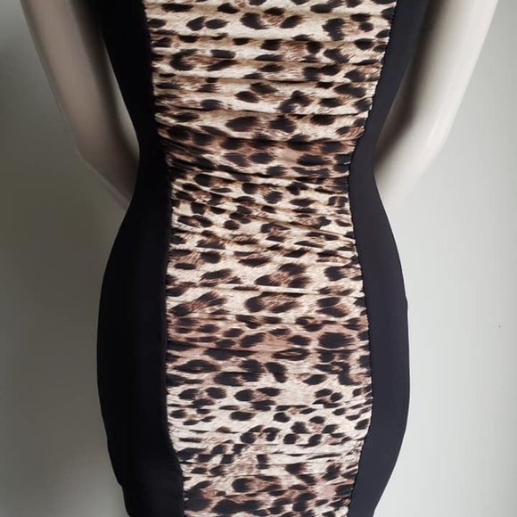 Forever 21 Leopard Print Little Black Dress - Picture 5 of 6